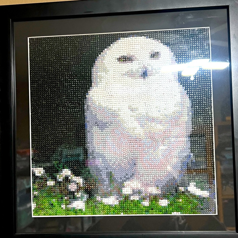 Diamond art snow owl